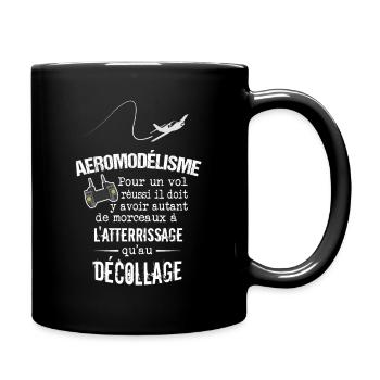 Cadeau modélisme - Pour un vol réussi il faut... - Mug uni - noir - Droite