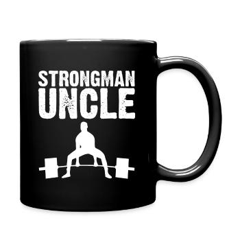 Strongman Onkel Geschenk - Tasse einfarbig - Schwarz - Rechts