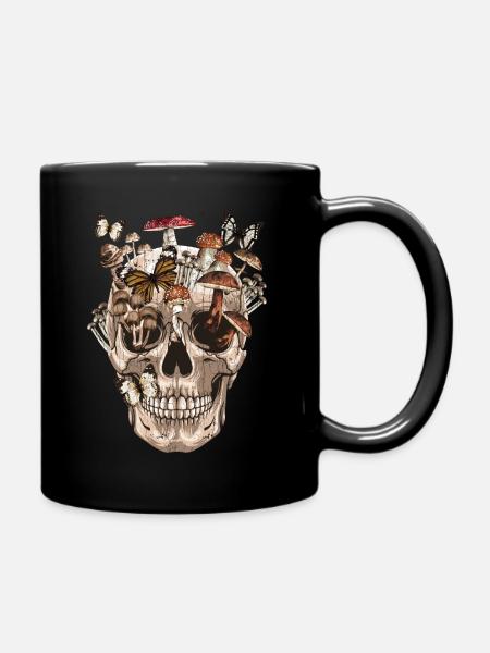 Champignons Chemise Cueilleurs de champignons Crâne de champignons Collecting Ges - Mug uni - noir