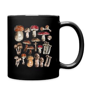 Champignons Chemise Champignons Cueilleurs Cadeau Collecte de Champignons - Mug uni - noir - Droite