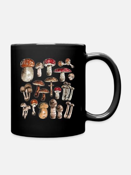 Champignons Chemise Champignons Cueilleurs Cadeau Collecte de Champignons - Mug uni - noir