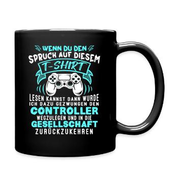 Gamer Zocker Games Pc Gamer Geschenk - Tasse einfarbig - Schwarz - Rechts