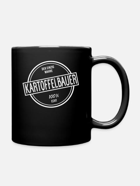 Kartoffelbauer Landwirt Bauer Geschenkidee - Tasse einfarbig - Schwarz