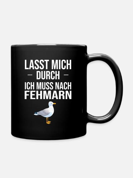 Fehmarn Print - Tasse einfarbig - Schwarz