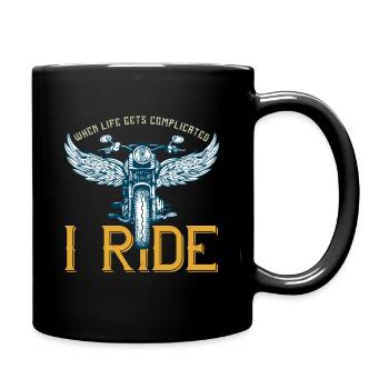 Dessins de rockers et de motards chez Bikertreff - Mug uni - noir - Droite
