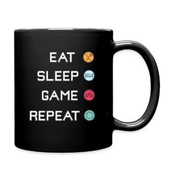 Eat Sleep Game Repeat - Jeux vidéo gaming - Mug uni - noir - Droite