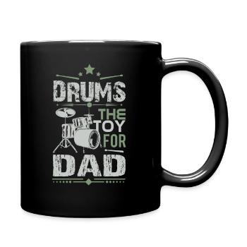 Papa de batterie - Mug uni - noir - Droite