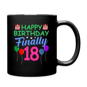 18th birthday - Full Colour Mug - black - Right