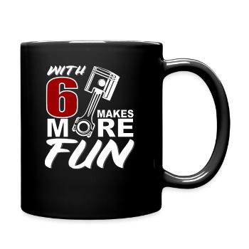 Motor Tuning lustiger Spruch Auto Car Golf - Tasse einfarbig - Schwarz - Rechts