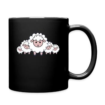 Mouton Gang Un troupeau de moutons doux Vous observez - Mug uni - noir - Droite