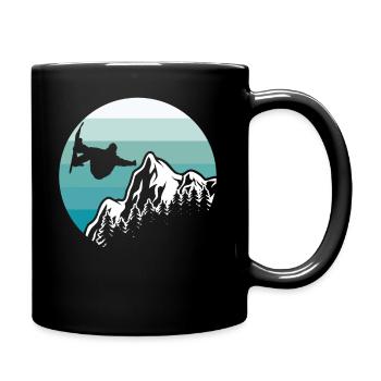 Freestyle Snowboarder Downhill Snowboard Snowboard - Tasse einfarbig - Schwarz - Rechts