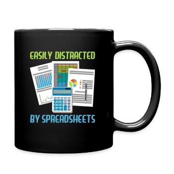 Accountant parking only accounting - Full Colour Mug - black - Right