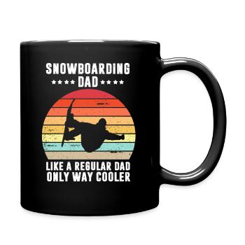 Snowboarding Dad Freestyle Snowboarder Winter Snow - Tasse einfarbig - Schwarz - Rechts