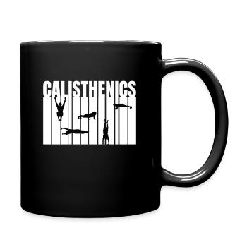 Calisthenics Body Weight Exercises - Full Colour Mug - black - Right