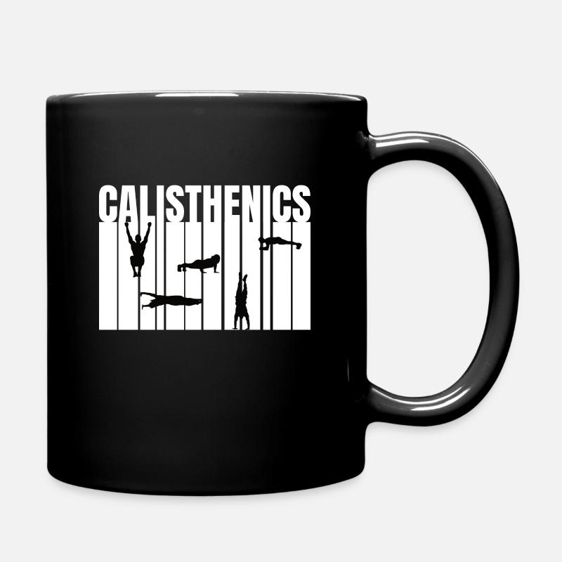 Calisthenics Body Weight Exercises - Full Colour Mug - black