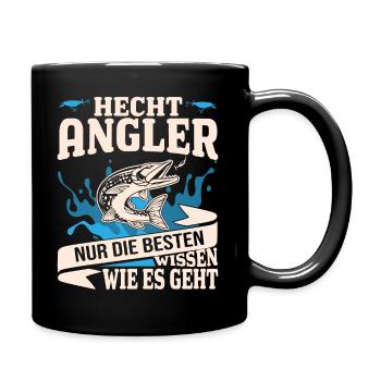 Hecht Angler - Tasse einfarbig - Schwarz - Rechts