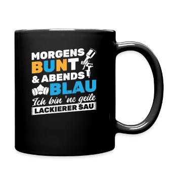 Lackierer - Tasse einfarbig - Schwarz - Rechts