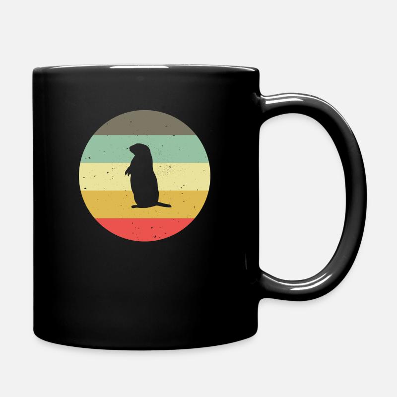 Idée cadeau vintage pour rongeurs Groundhog - Mug uni - noir