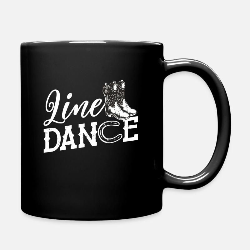Line Dancing Horseshoe Country Line Dance - Full Colour Mug - black
