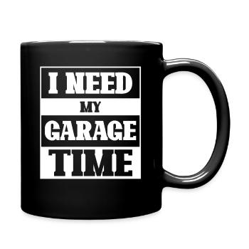 J'ai besoin de mon temps de garage - Voiture de mécanicien - Mug uni - noir - Droite