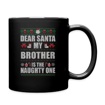 Christmas Brother Ugly Christmas Sweater - Full Colour Mug - black - Right