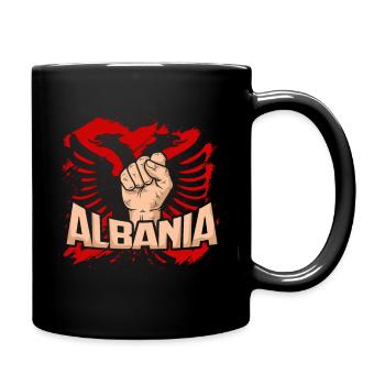 Albanische Flagge Albanien Kosovo Tirana Shqiptar - Tasse einfarbig - Schwarz - Rechts