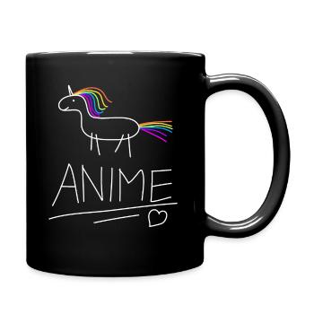 anime Licorne unicorn - Mug uni - noir - Droite