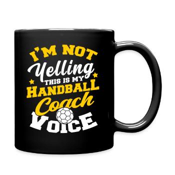 Handball Hobby Coach Trainer - Tasse einfarbig - Schwarz - Rechts