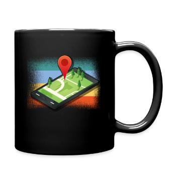 Geocache GPS Outdoor Lost place cadeau - Mug uni - noir - Droite