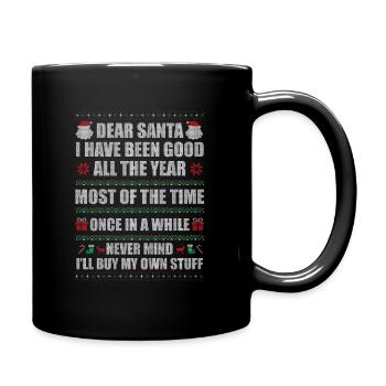 Christmas Santa Ugly Christmas Sweater - Full Colour Mug - black - Right
