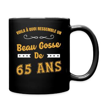 Voila à quoi ressemble un beau gosse de 65 ans fun - Mug uni - noir - Droite