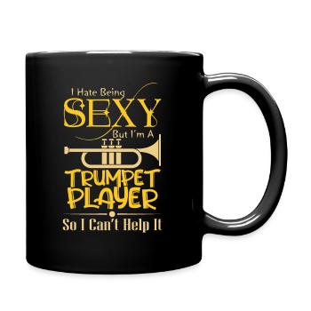 Trumpet sexy - Full Colour Mug - black - Right