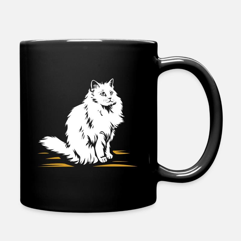 Ragdoll-Katze - Tasse einfarbig - Schwarz