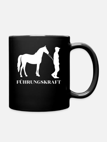 Cooles Pferdehemd - Führungskraft Pferde Reiter - Tasse einfarbig - Schwarz