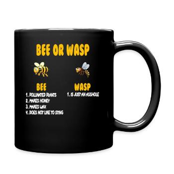 Bee or Wasp - Full Colour Mug - black - Right