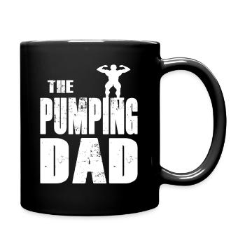 the pumping dad fitness gym fit sport muskeln - Tasse einfarbig - Schwarz - Rechts