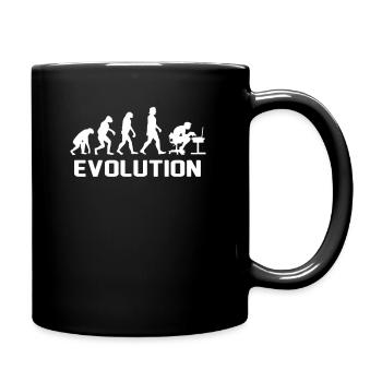 Computer PC Evolution Computer Scientist Programmer - Full Colour Mug - black - Right