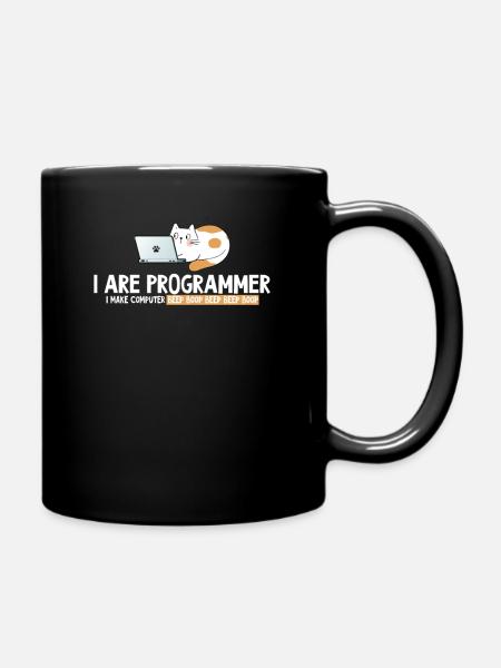 Ich programmierer Katzenprogrammierer - Tasse einfarbig - Schwarz