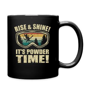 Freestyle skieur lunettes de ski vacances de ski sort - Mug uni - noir - Droite