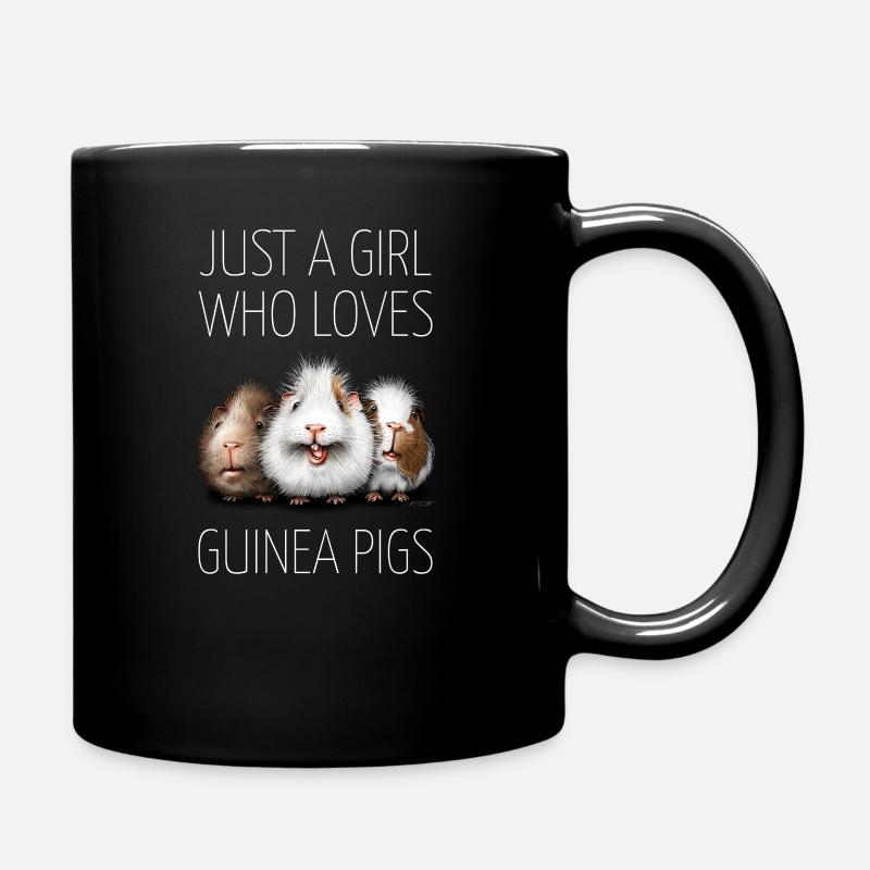 Meerschweinchen Mädchen - Tasse einfarbig - Schwarz