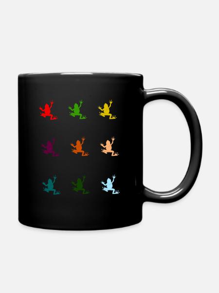 Grenouille colorée colorée - Mug uni - noir