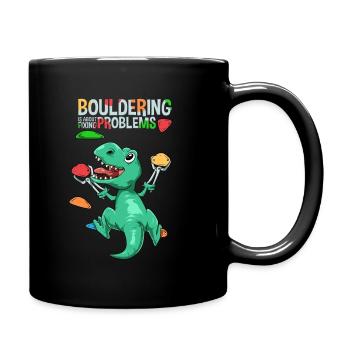 Cadeau drôle d'escalade de bloc de T-Rex - Mug uni - noir - Droite