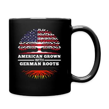 Amerikaner mit deutschen Wurzeln Deutsch USA - Tasse einfarbig - Schwarz - Rechts