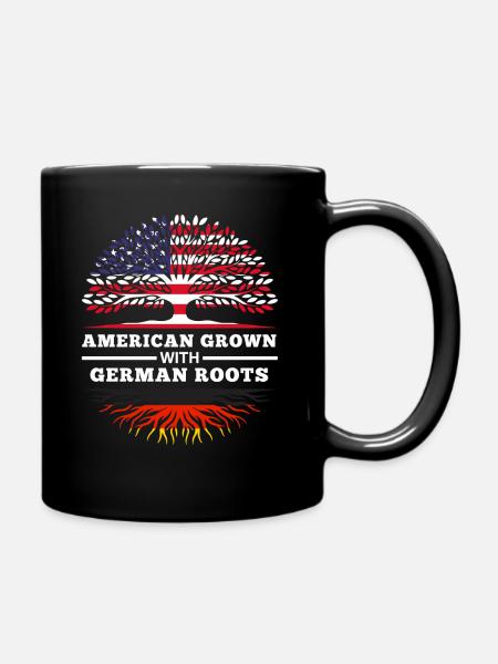 Amerikaner mit deutschen Wurzeln Deutsch USA - Tasse einfarbig - Schwarz
