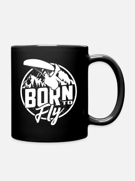Paragliding Hobby - Tasse einfarbig - Schwarz
