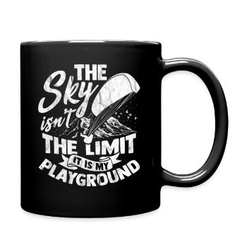 Paragliding - Tasse einfarbig - Schwarz - Rechts