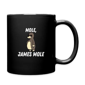 Mole, James Mole. Taupe drôle mignon mignon aveugle - Mug uni - noir - Droite