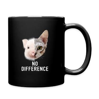 Pro Vegan No Difference Vegetarier Veganer Vegan - Tasse einfarbig - Schwarz - Rechts