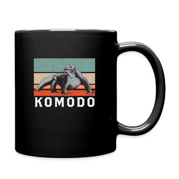 Komodo Dragon Moniteur Lézard Reptiles Rétro Vintage Komodo - Mug uni - noir - Droite