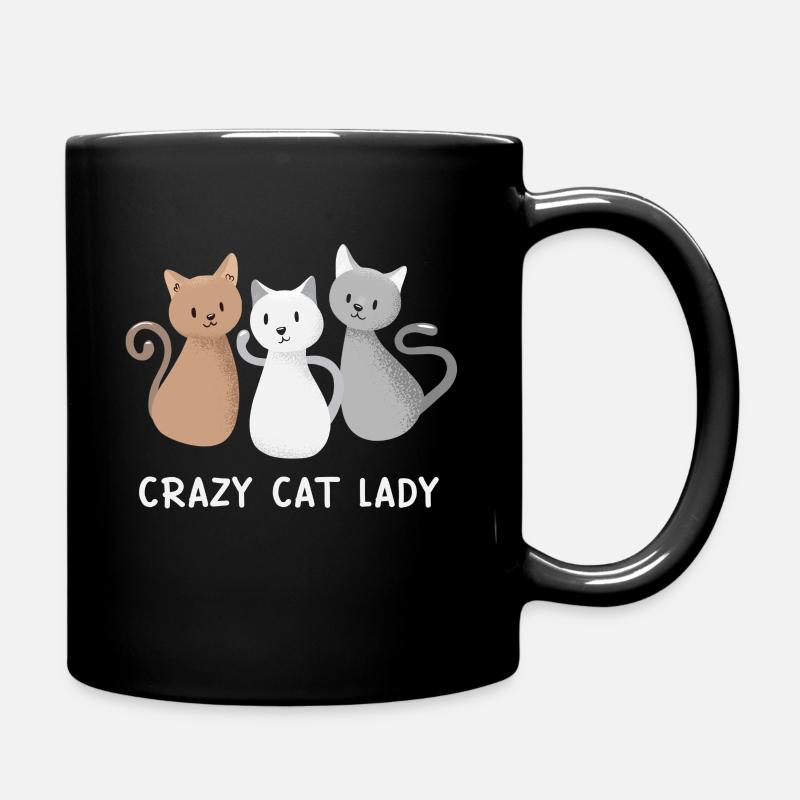 Dame aux chats fous - Mug uni - noir